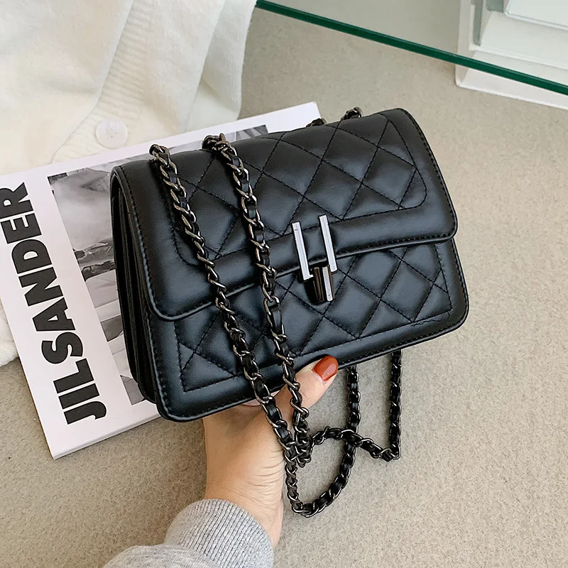 

Маленькие черные сумочки для женщин 2021, дизайнерские роскошные сумки через плечо из искусственной кожи для женщин 2021, сумки на плечо с клапа...