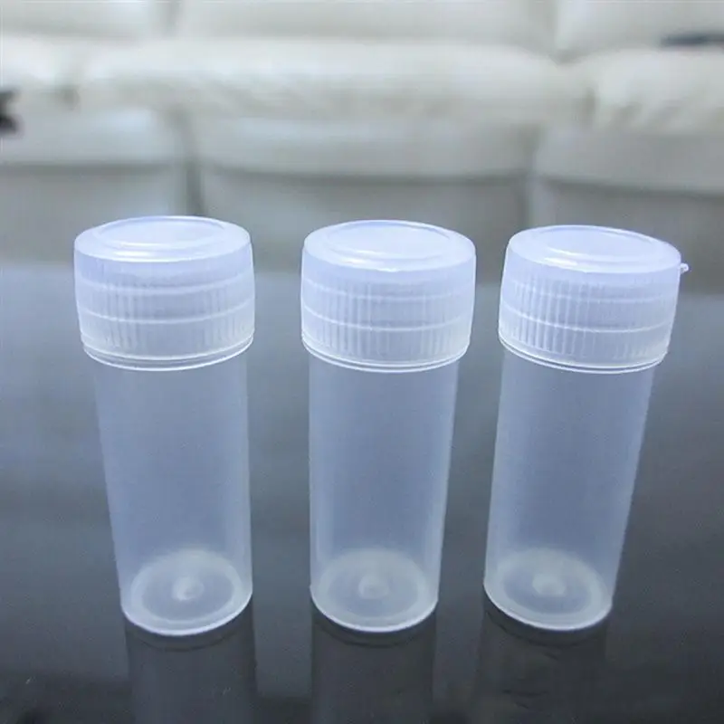 

100pcs 5ml Transparent PP Container Empty Tubes Plastic Bottles Transparent Beads Organizers Boxes Bottles