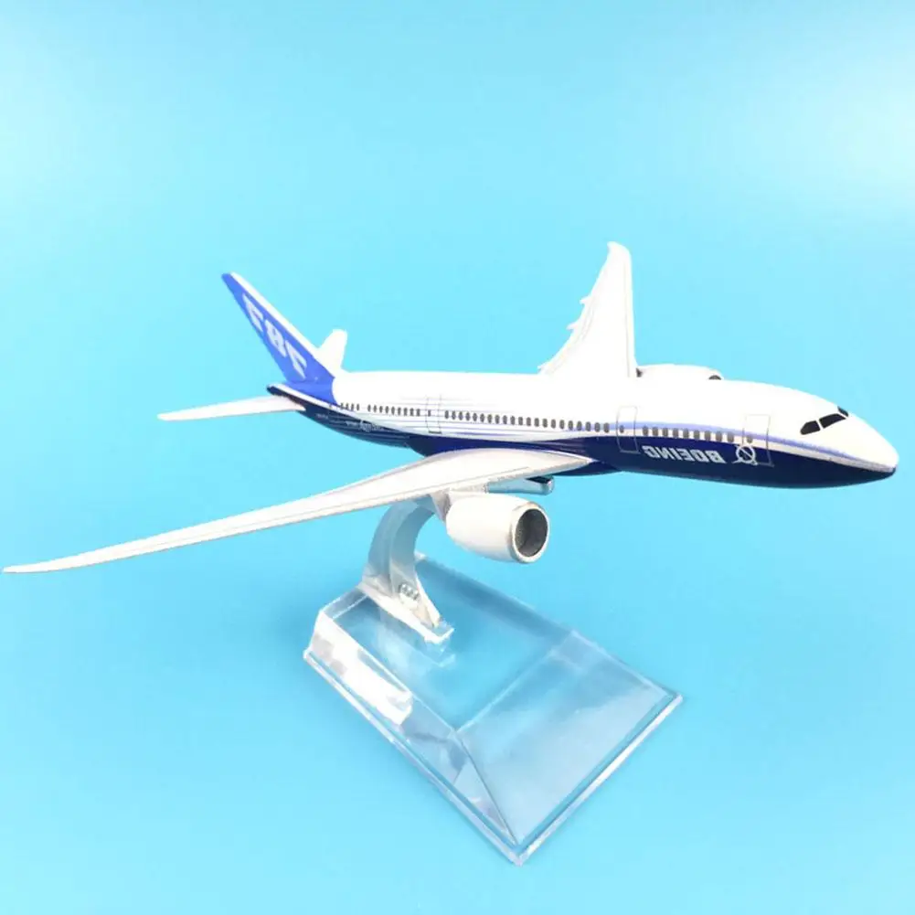 

1/400 16cm Biplane B787-8 Diecast Airplane Model Toy Table Decor Collectible