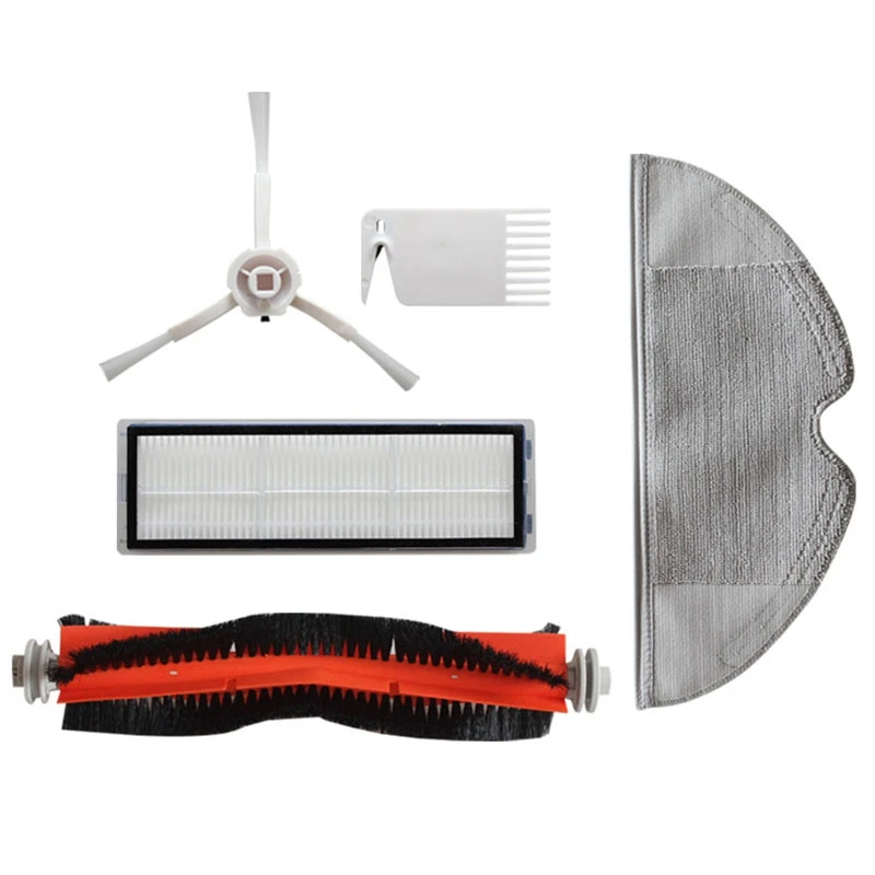 

5Pcs Main Brush Hepa Filter Side Brush Mop Cloth Cleaning Tool Brush Kit For Dreame F9 Vacuum Cleaner Accessories