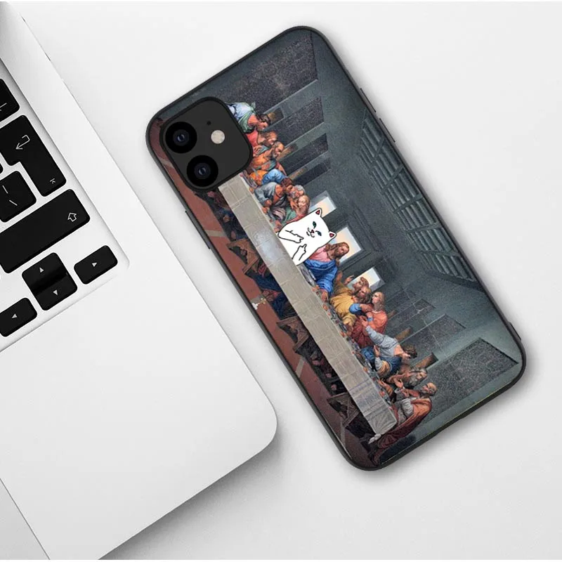TPU Чехол для телефона iPhone 11 Pro Max Mona Lisa забавные имитирующие художественные картины Рождение Венеры мягкий чехол для iPhone XR XS MAX - Цвет: TPU