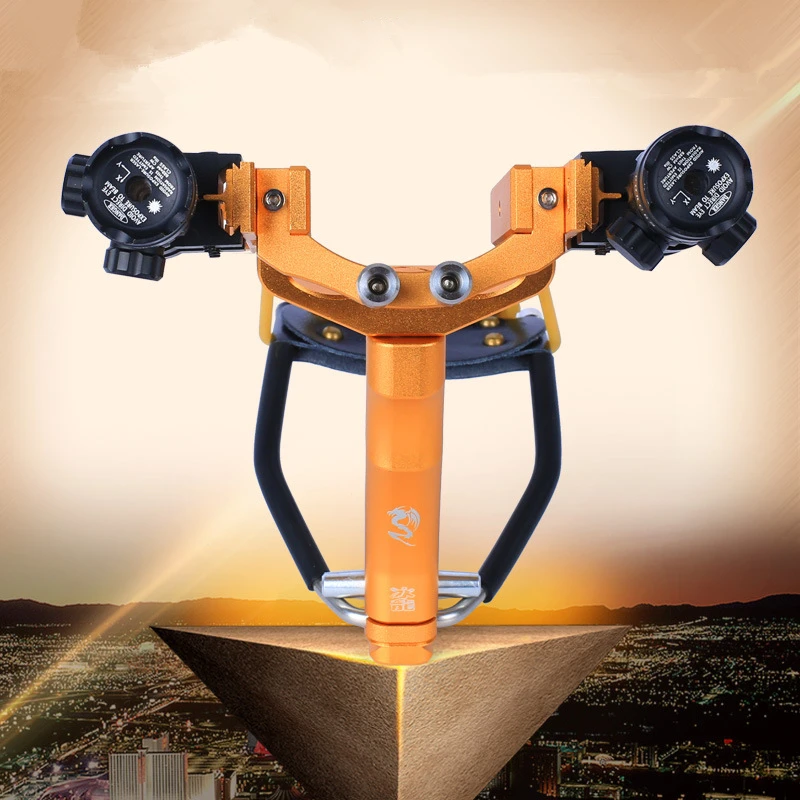 

High Precision Laser Aiming Slingshot Powerful Outdoor Hunting Shooting Sports Rubber Launching Powerful Catapult With Arm Drag