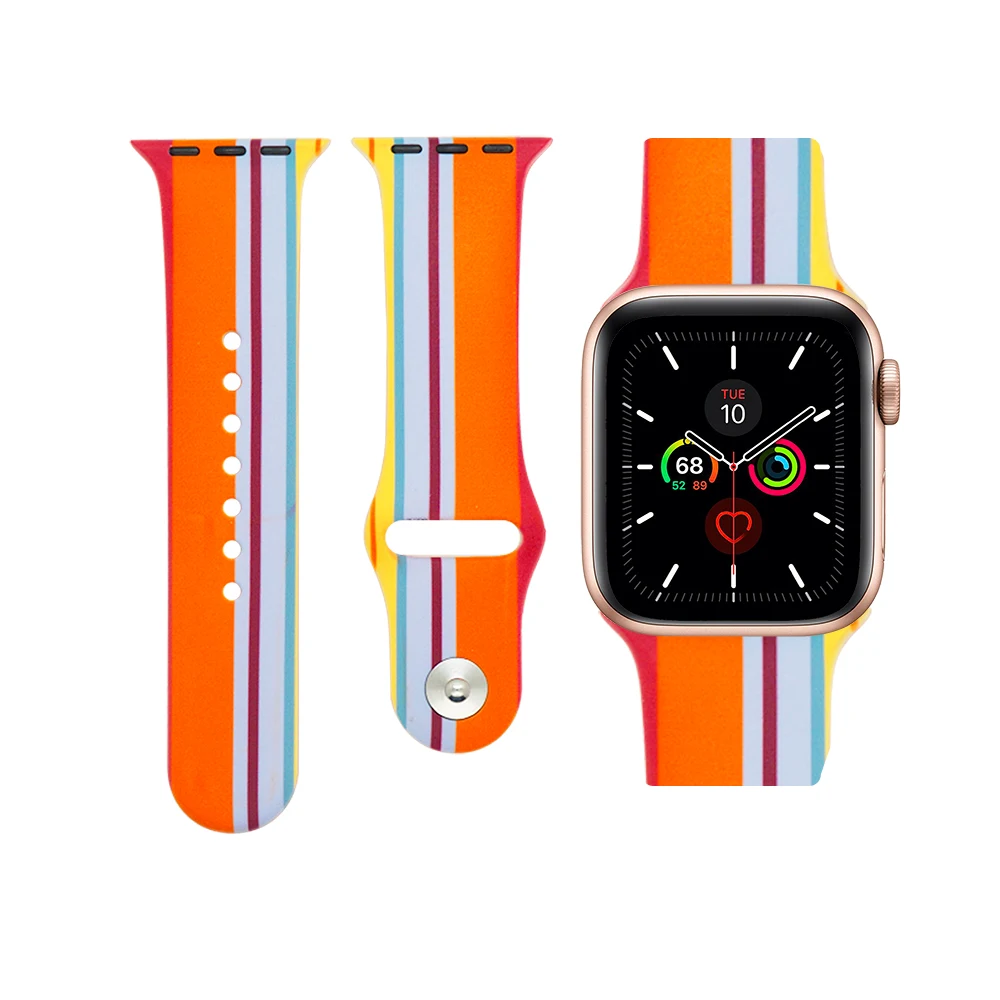 

Ремешок спортивный силиконовый для iwatch Apple Watch, 38/40/42/44 мм, 123456