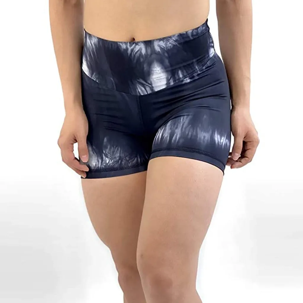 

Women's Tie-dye Workout Scrunch Butt Leggings Summer High Waisted Booty Running Shorts Leggings Short Sport