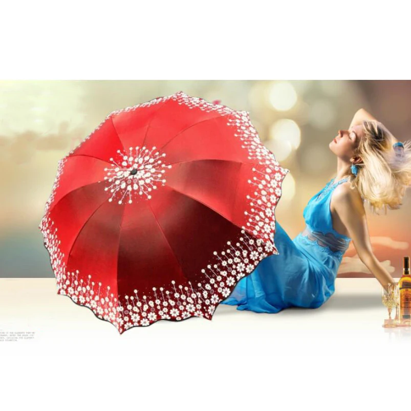 2019 красивый с цветочным принтом женский зонт от солнца дождевик цветочный