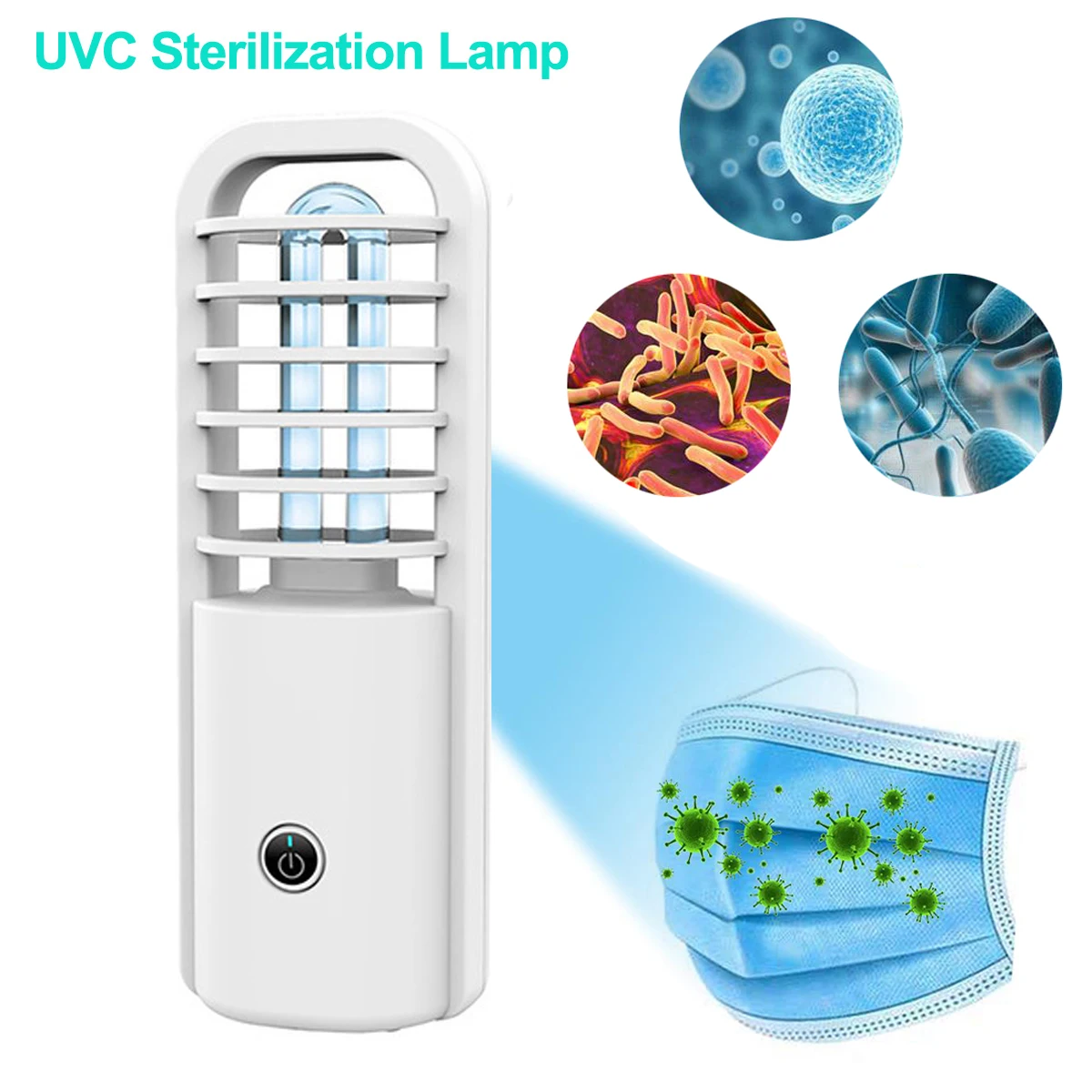 Новый портативный УФ светильник на 360 градусов для дома шкафа обуви ванной