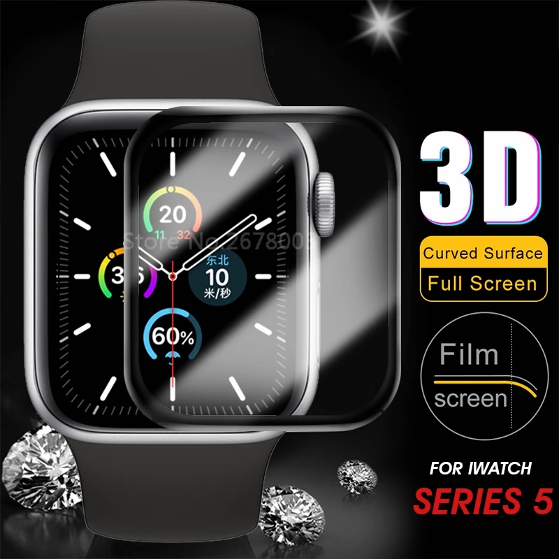 Защитное стекло закаленное 3D для Apple Watch Series 5 40 44 мм | Мобильные телефоны и