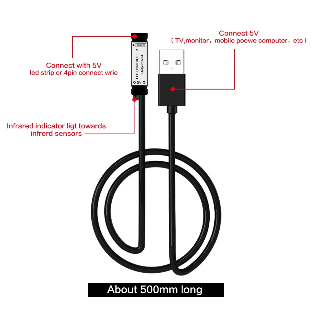5 V USB ИК пульт дистанционного управления RGB разъем 44Key светодиодный контроллер 5050