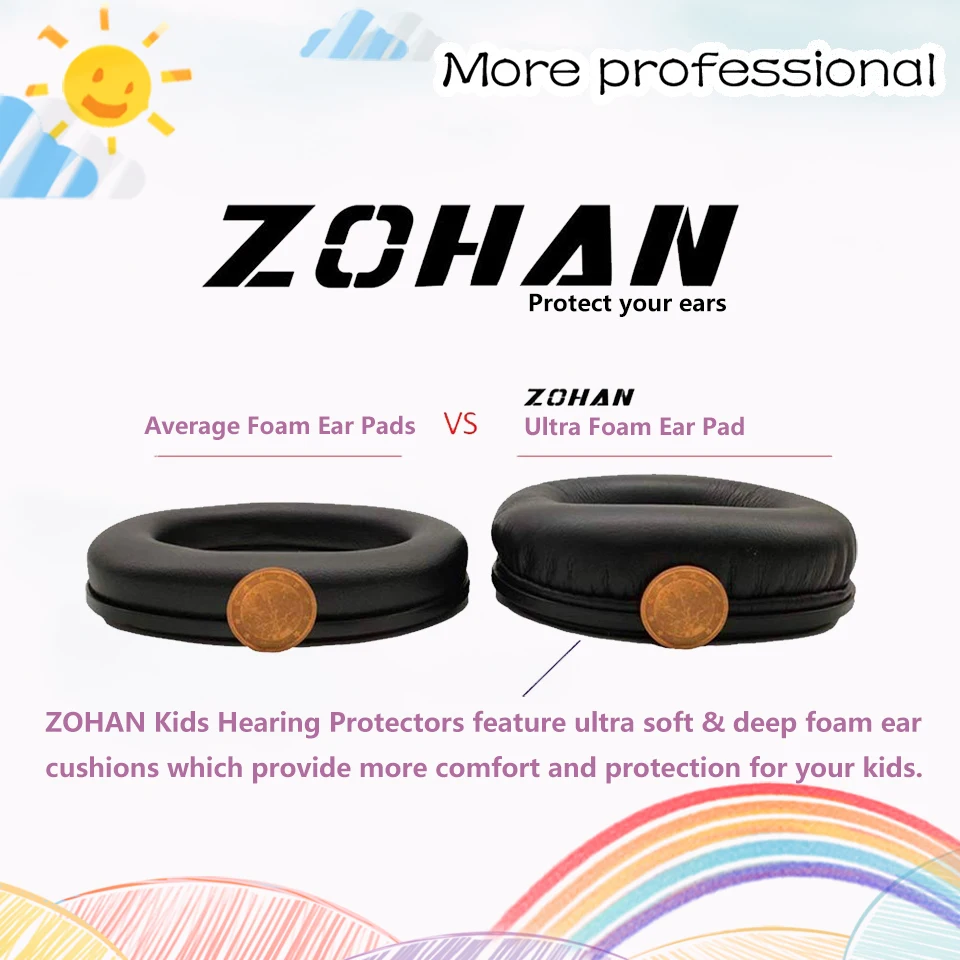 Пассивные наушники ZOHAN NRR26DB с шумоподавлением защитные в стиле хип-хоп для