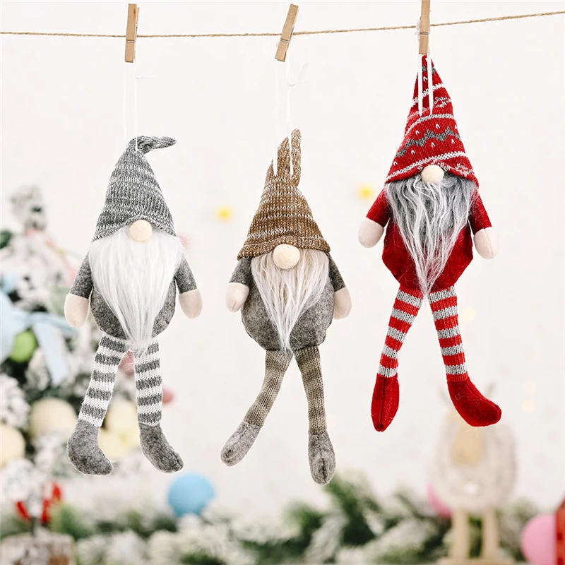 Рождественская Кукла без лица светящийся гном рождественские украшения для