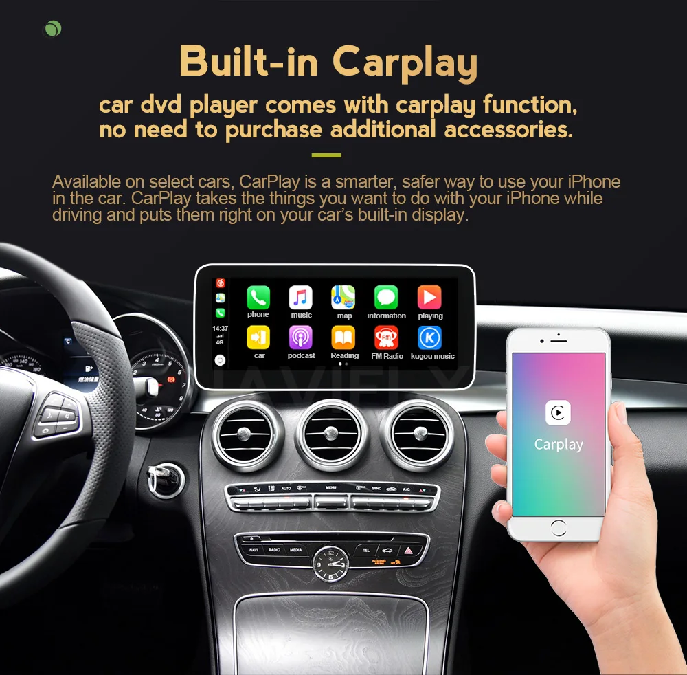 Автомобильная навигация Carplay Android 10 с GPS для Benz A class W176 A180 A200 A250 A220 CLA GLA на базе Snapdragon 625 MSM8953, разрешением 1920*720, 4 ГБ оперативной памяти и 64 ГБ встроенной памяти.