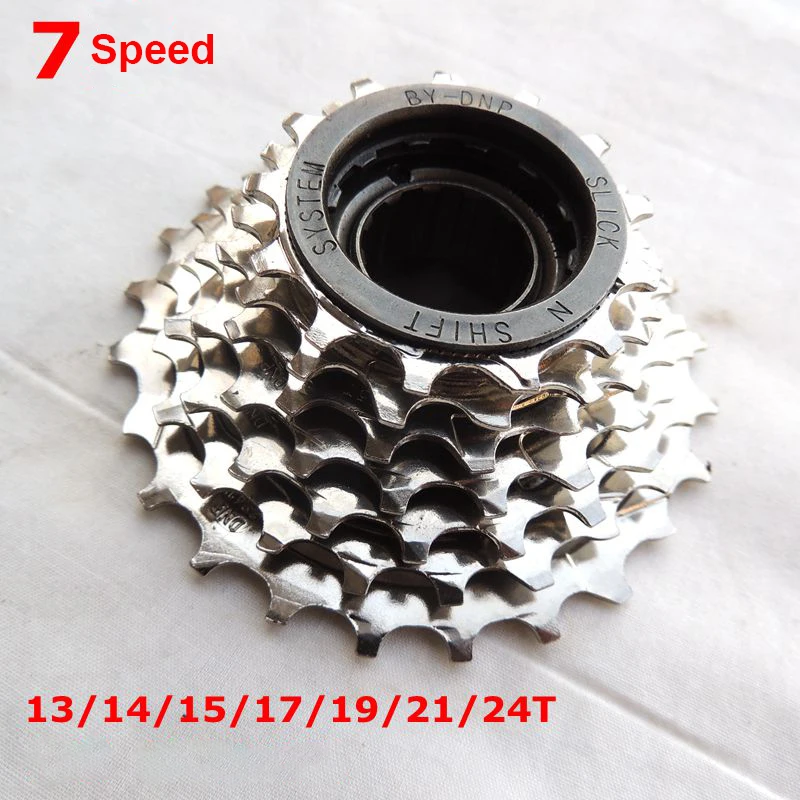 7 Speed 13-24T 7/8 скорость 13-32T Cog кассета позиционирования маховик MTB Горный шоссейный велосипед свободного хода Велосипед маховик Металлическая резьба звездочка - Цвет: 7 Speed 13-24T