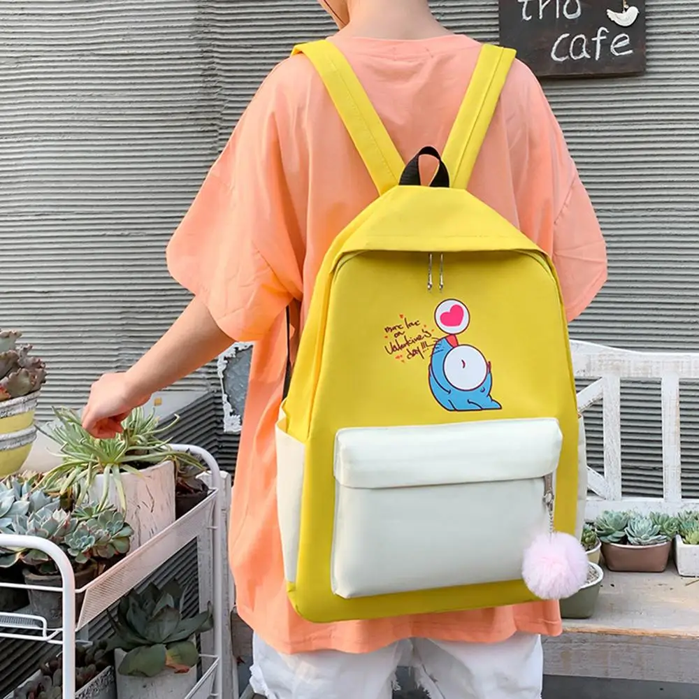 4 шт./компл. холщовые рюкзаки хит цветной школьный рюкзак для девочек подростков