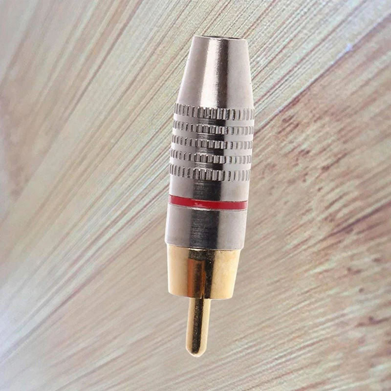 

20 Pcs RCA Plug Audio Video Locking Cable Connector Gold Plated
