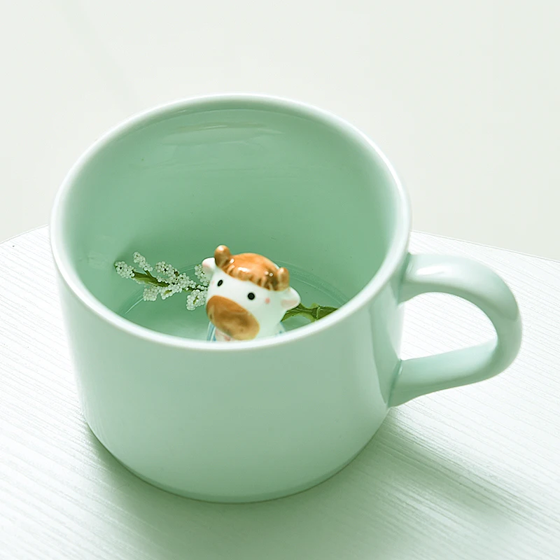 Керамическая кружка с мультяшными животными 3D Милые Чашки для домашних питомцев
