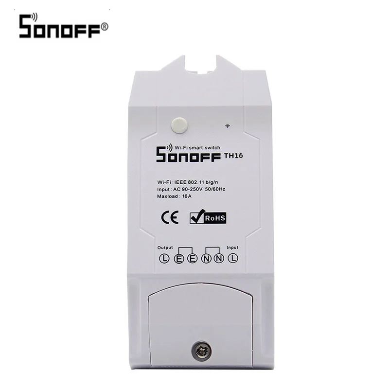 SONOFF TH10/TH16 беспроводной Wifi переключатель сенсор для интеллектуальное реле для домашней автоматизации модуль работы с Alexa Google Home Ewelink