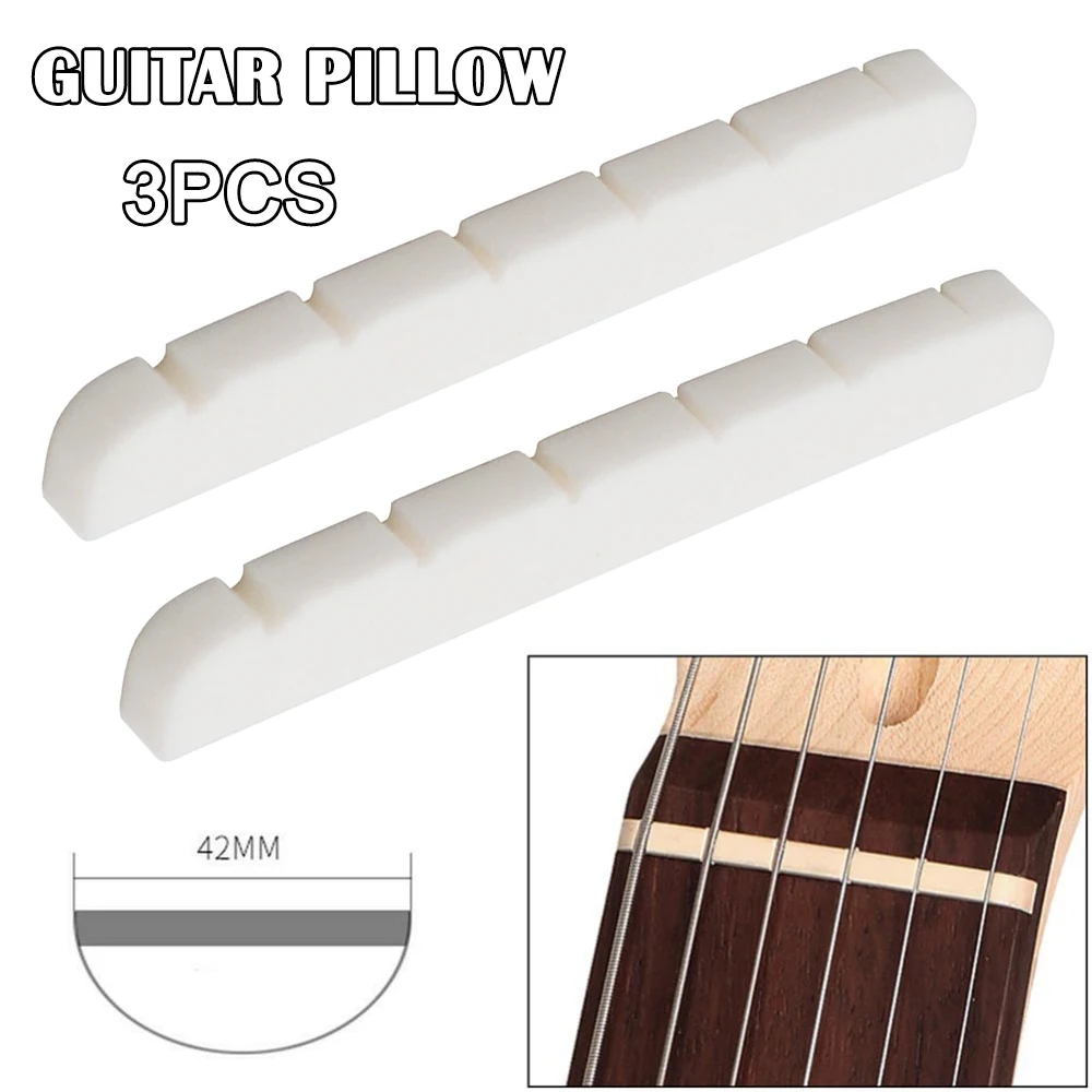 

3PCS 42mm/1.65in Bone Nut for 6 Strings Electric Guitar Guitar Accessories PSEN999