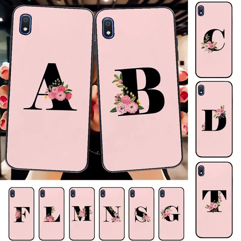 

FHNBLJ Custom name Letter Monogram pink Phone Case for Samsung A30s 51 71 10 70 20 40 20s 31 10s A7 A8 2018