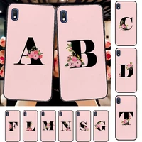 fhnblj custom name letter monogram pink phone case for samsung a30s 51 71 10 70 20 40 20s 31 10s a7 a8 2018