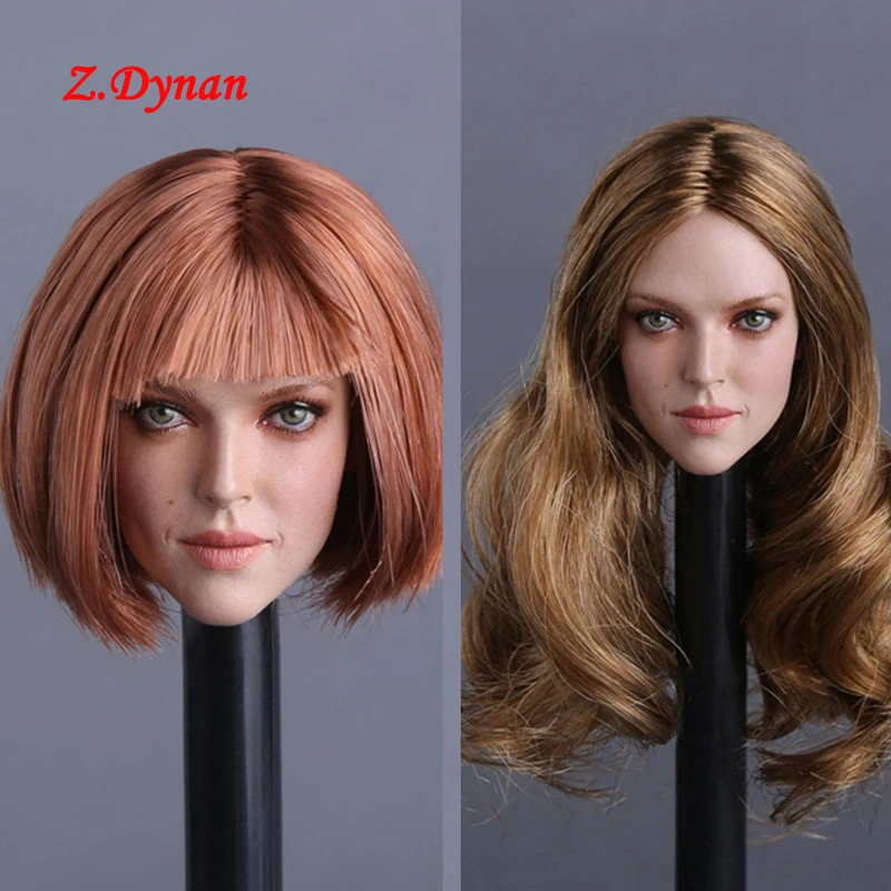 1/6 красивая звезда EU GC009 женская голова солдата Лепка Длинные Короткие волосы