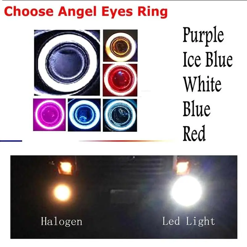 Превосходные светодиодные лампы дневной свет чехол бампер с ангельскими глазами