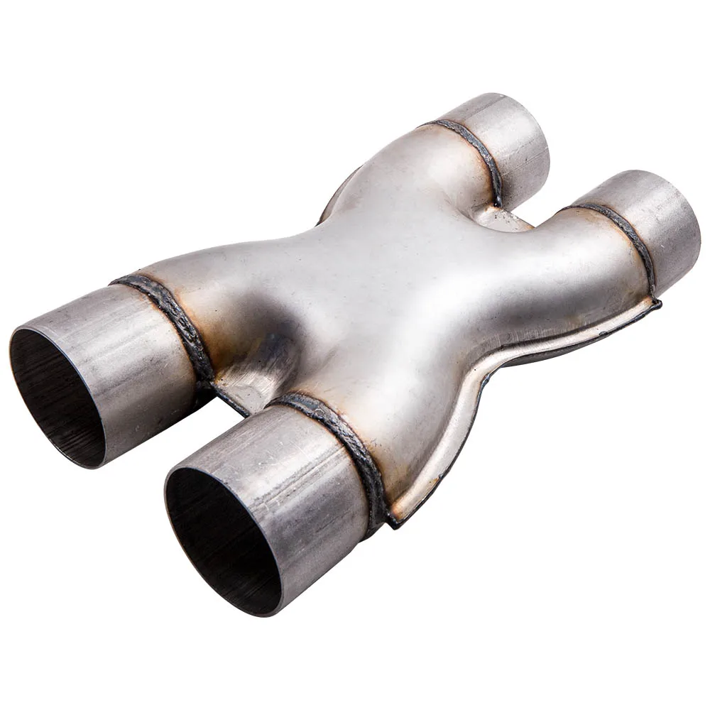 2.5" Dual Exhaust X-Pipe Tip Welded on Inlet/Outlet 2.5 inch Crossover Tail Pipe | Автомобили и мотоциклы