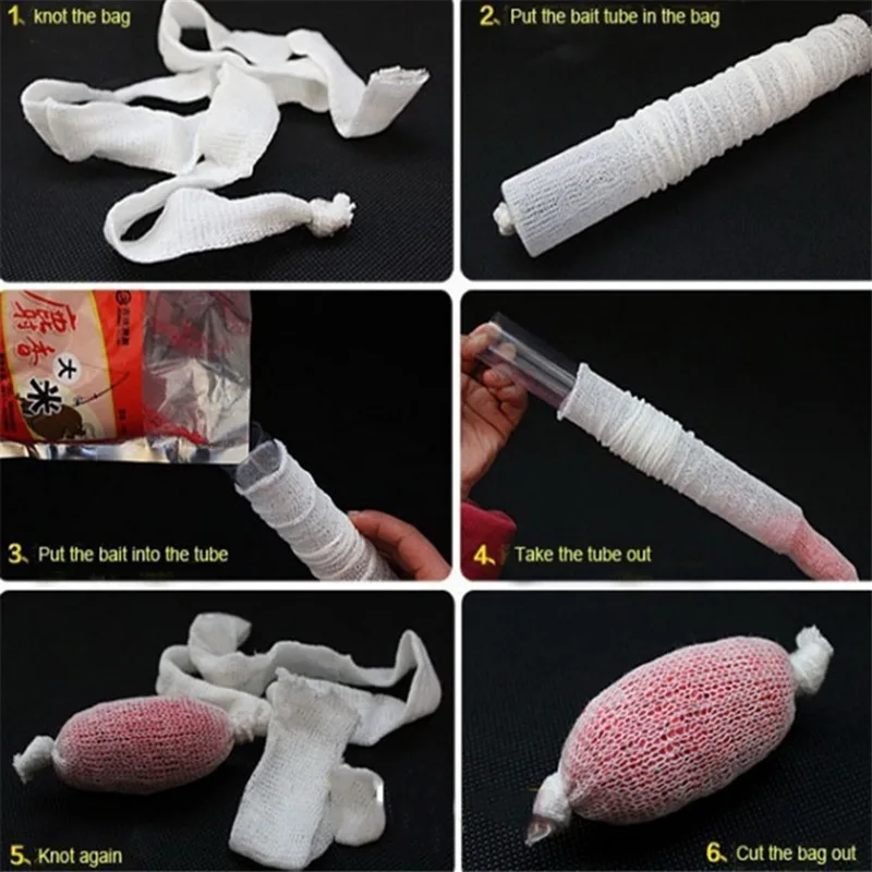 1 шт. 5 м растворитель воды из ПВХ узкий сетчатый тюбик для ловли карпа кормушка