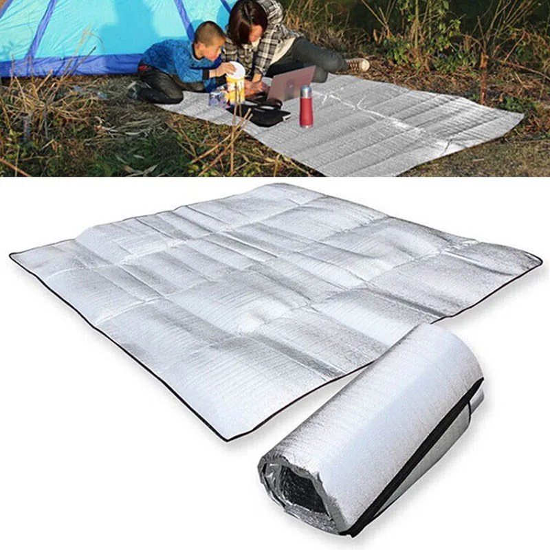 Outdoor Camping Mat Tent Ultralight Aluminum Foil Foam Dampproof Waterproof Picnic Mats Blanket Beach Cushion BBQ Pad | Спорт и