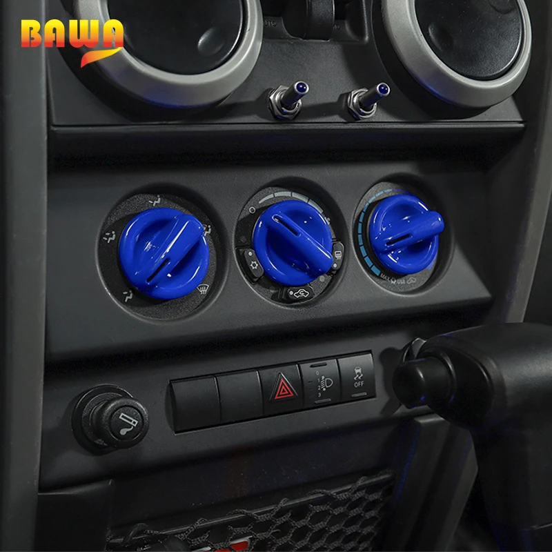 Наклейки BAWA для молдингов салона Jeep Wrangler JK 2007-2010 автомобильная консоль