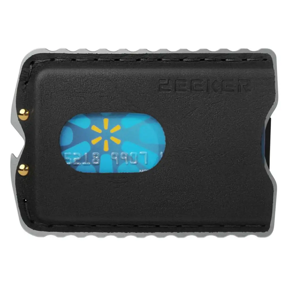 Wrinkle black ZEEKER бумажник передний карман кошелек RFID Блокировка держатель кредитной карты минималистичный кошелек с кожей для мужчин - Цвет: Wrinkle black