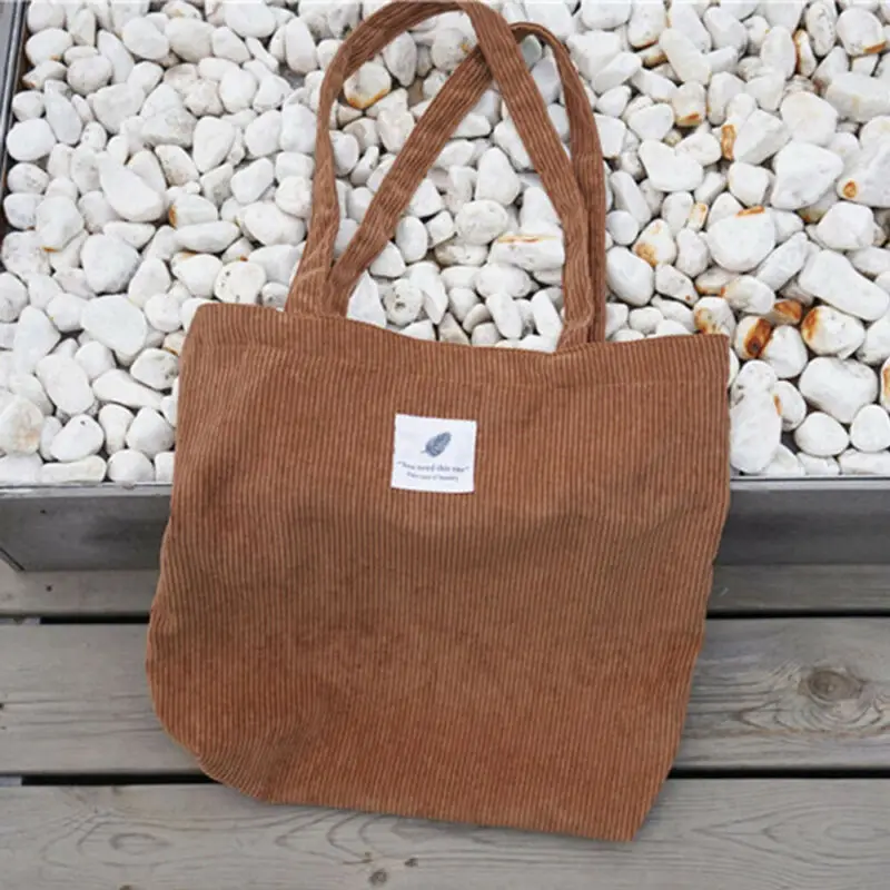 

Women Corduroy Shoulder Shopping Bag Tote Package Crossbody Bags Satchel Handbag