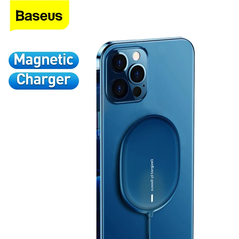

Baseus PD 15W Qi Magnetic Wireless Charger For iPhone 12 Pro Max Induction Wireless Charger Fast Charging Pad For Xiaomi Samsung