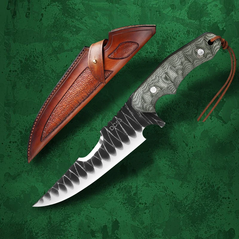 

Alloy Steel DC53 Straight Knife Outdoor High Hardness Tactical Knife with Sheath Camping Survival Fixed Blade Hunting Knife