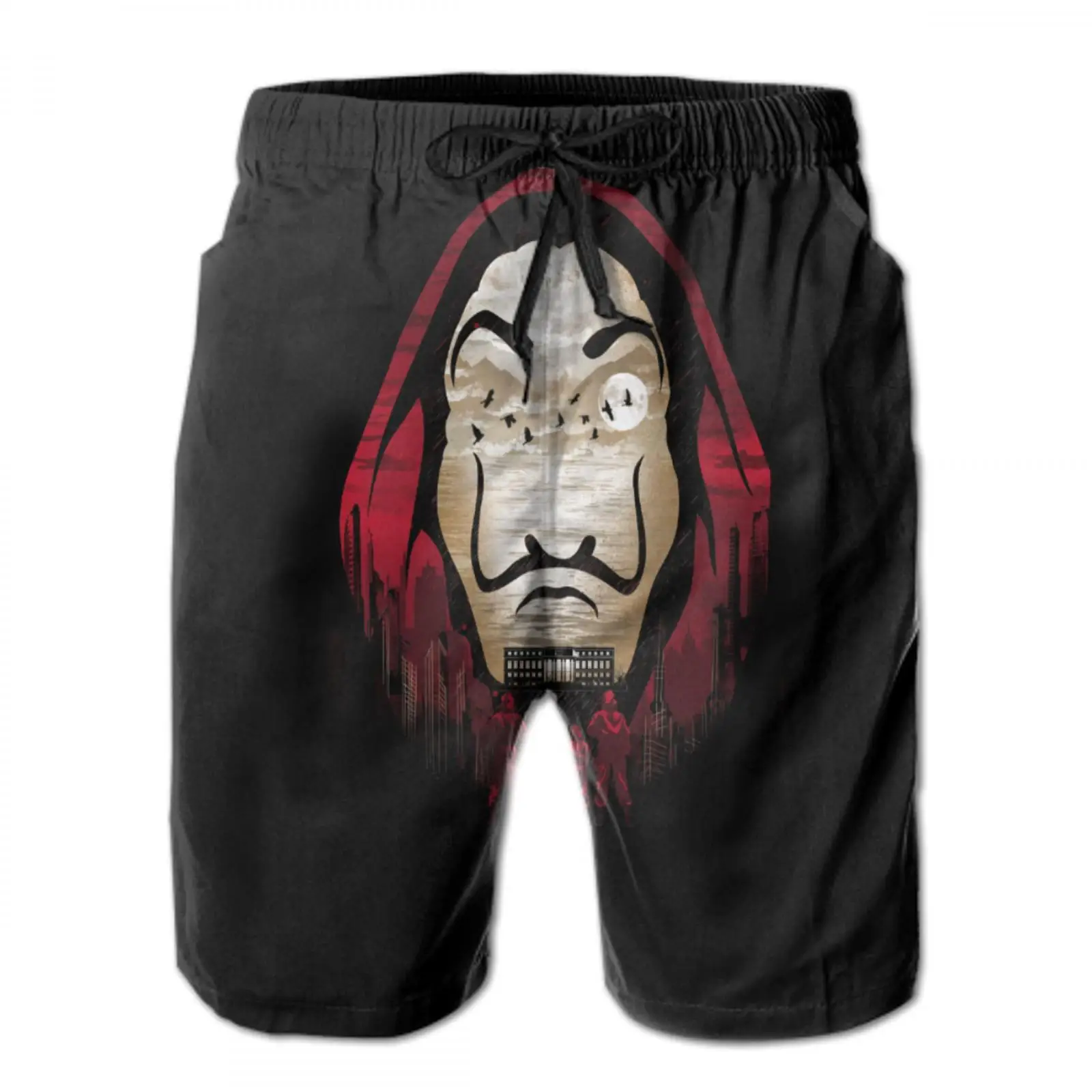 

2021 new la casa de papel loose beach shorts funny man/male swimwear panties la casa de papel cpsplay adult panties