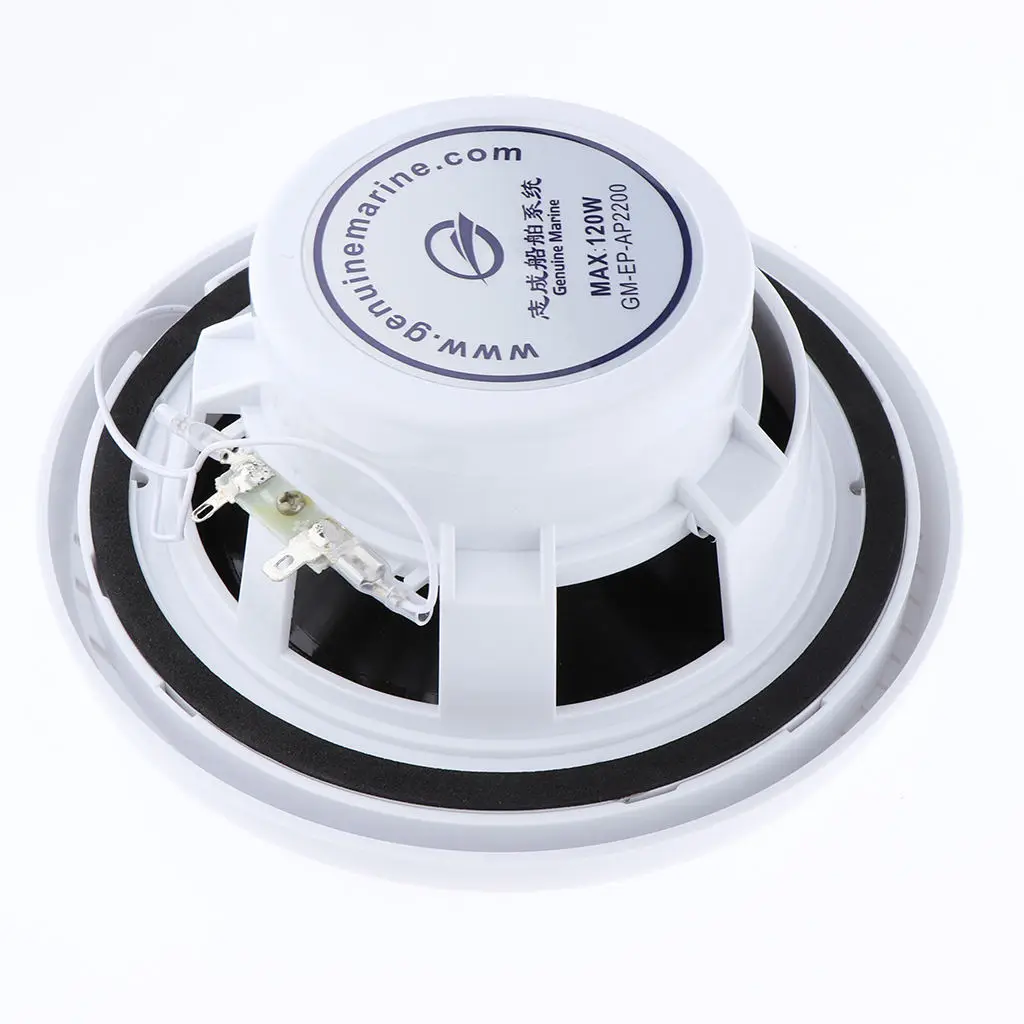 6.5" 120W Marine Boat Car Waterproof Full Range Audio Speakers White