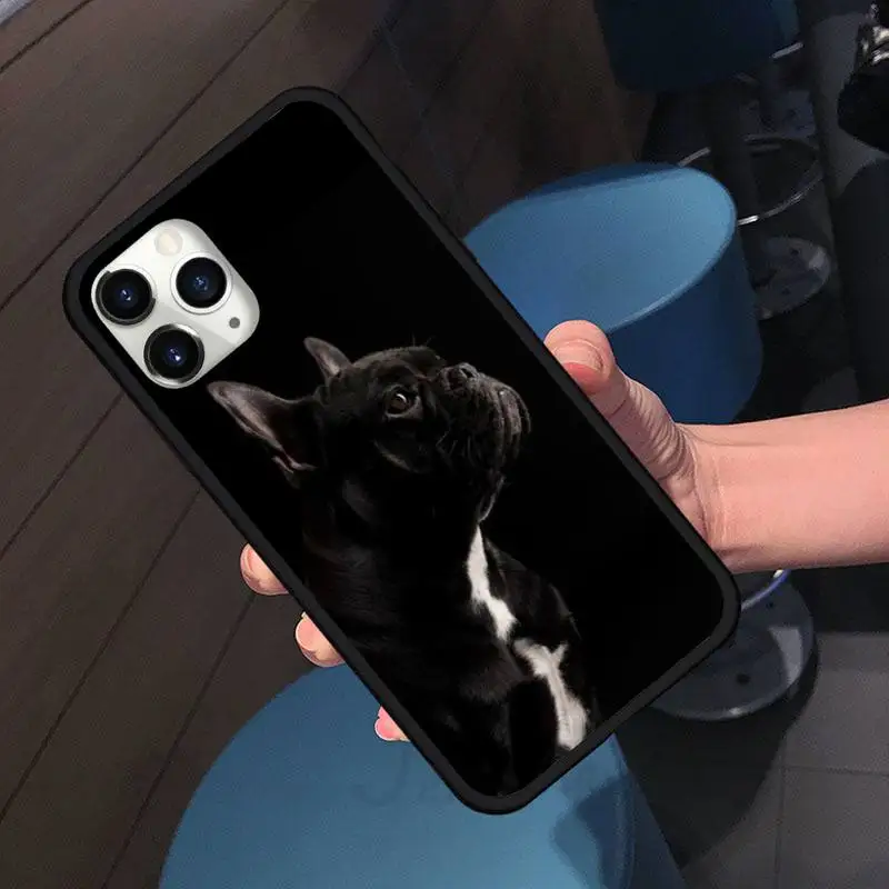 

Cute Funny French Bulldog animal Phone Case for iPhone 11 12 pro XS MAX 8 7 6 6S Plus X 5S SE 2020 XR shell cover funda
