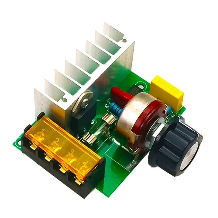 

Hot AC 220V 4000W Adjustable Motor Speed Controller Electronic Volt Voltage Regulator SCR Dimmer Module