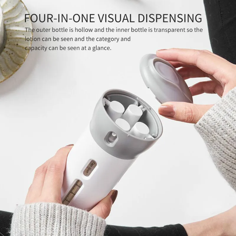 Набор бутылочек для путешествий 4 в 1 распределитель лосьона с защитой от