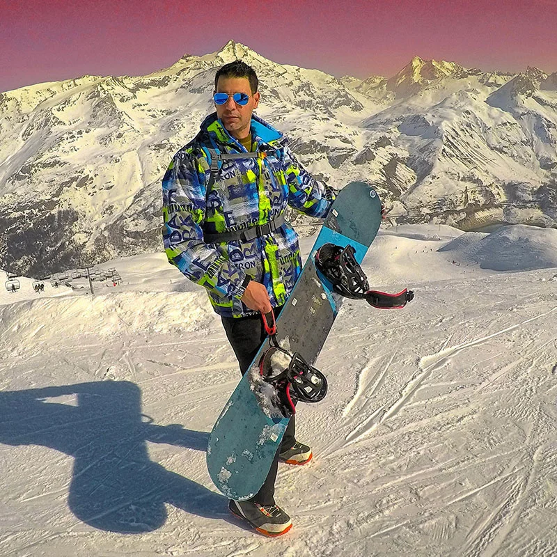 Лыжный костюм мужские брендовые зимние водонепроницаемые утепленные комплекты