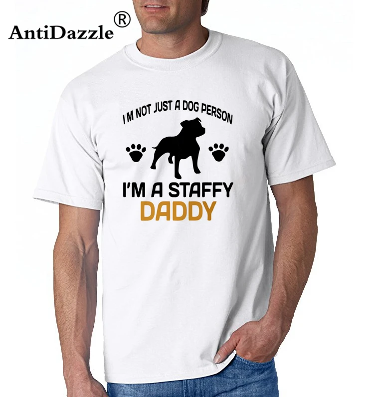 Antidazzle летняя футболка с короткими рукавами коротким рукавом надписью I'm A Staffy