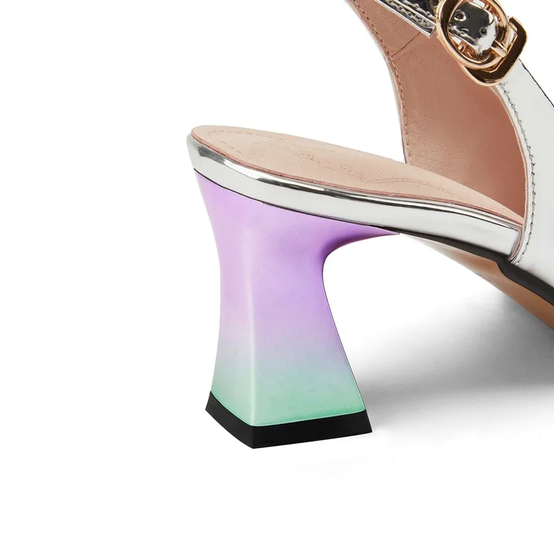 

summer shoes high heels bow-tie slingbacks patent leather pumps ladies shoes women sexy pointed toe party shoes female sandals