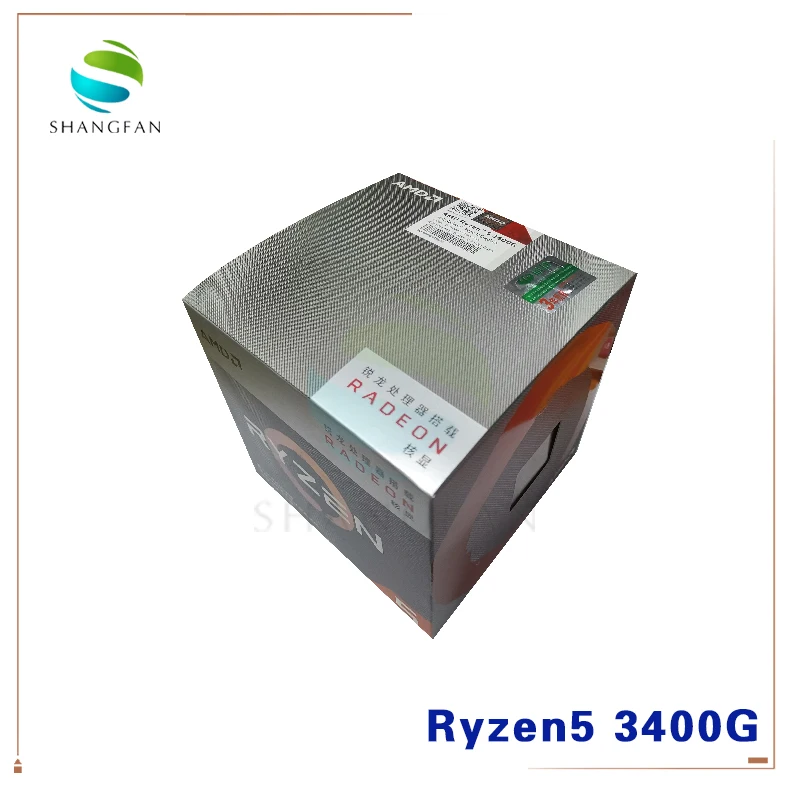 Новый процессор AMD Ryzen 5 3400G R5 3 7 ГГц четырехъядерный восьмипоточный 65 Вт YD3400C5M4MFH