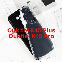 transparent phone case for oukitel k15 plus silicone caso anti knock soft black tpu case for carcasa oukitel k15 pro back cover