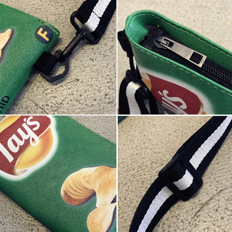 La MaxZa модные женские сумки на плечо яркие цвета с картофельными чипсами молнии