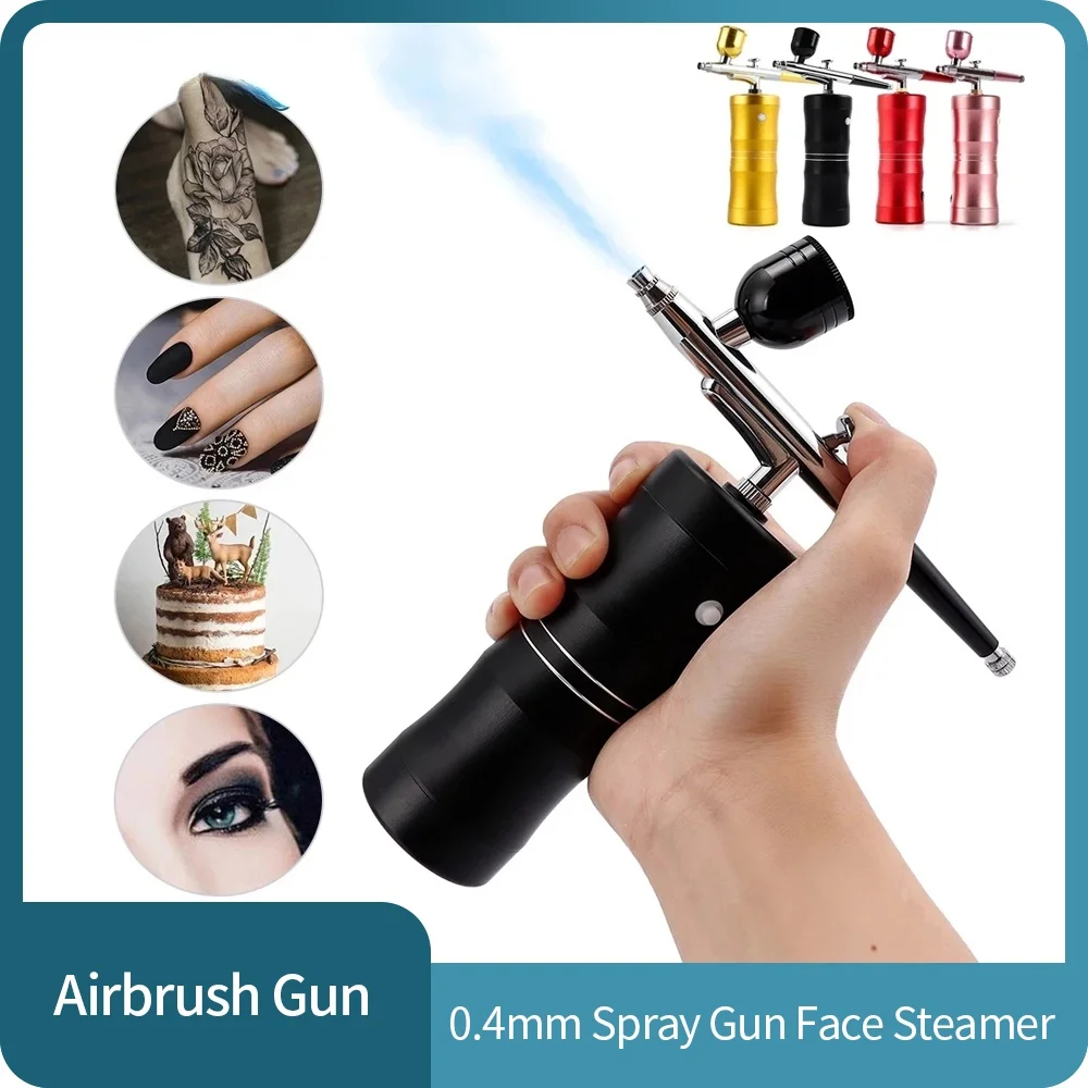 

0.4mm Airbrush Makeup Cake for Compressor Kit Air-brush Spray Gun for Art Painting Manicure Craft Spray Model Face Steamer