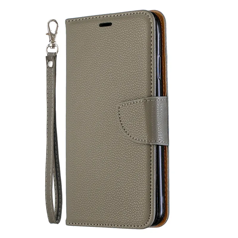 Grey Lichi флип-Бумажник кожаный чехол для Redmi 7A Fundas для Xiaomi Redmi 7A 7 A 6 6A Note 7 K20 Pro Чехол-книжка Стенд чехол Капа - Цвет: Grey
