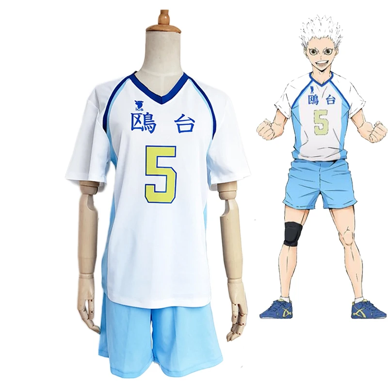 Haikyuu! Школьная форма из Кореи Hoshiumi Топы Шорты Косплей Костюм Haikiyu воллейбол