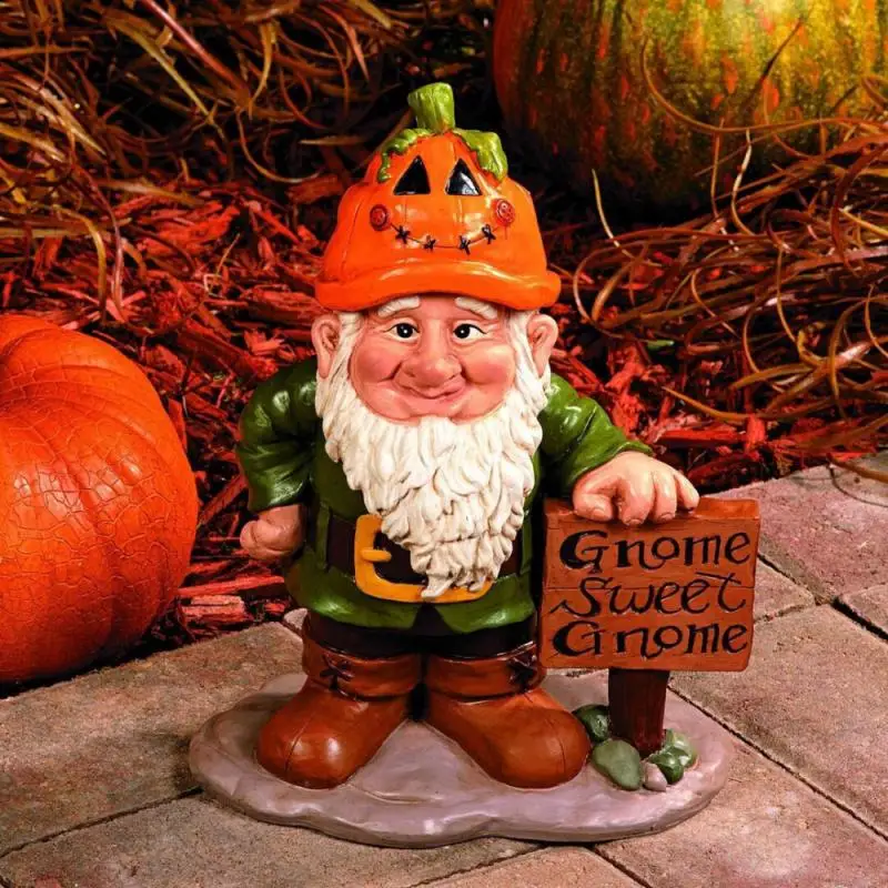 

5pcs Outdoor Halloween Gnome Statue Resin Courtyard Easter Independence Day Dwarf Ornament Bedroom Decorations Garden Supplies