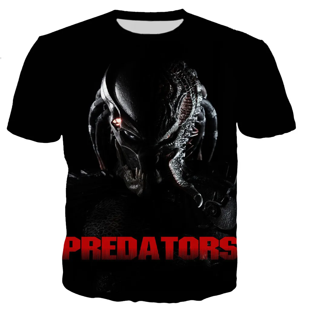 

Футболка Мужская/женская с 3D-принтом хищника, Модный повседневный Топ в стиле Харадзюку, летняя одежда, 2021