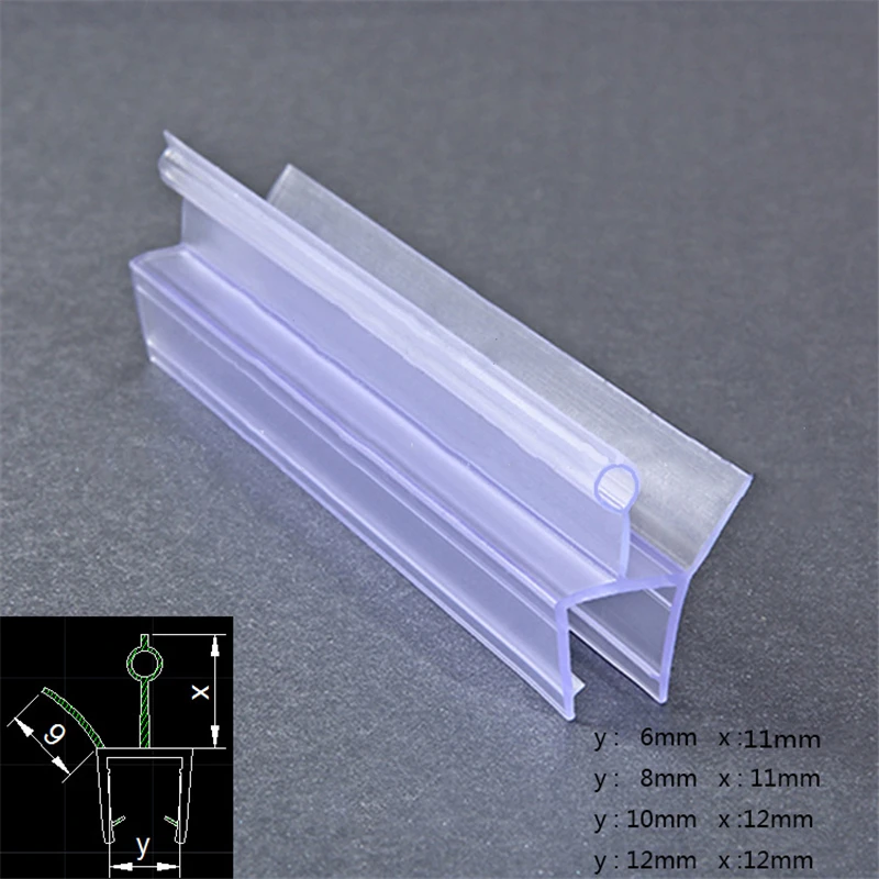 Уплотнительная лента для стекла душа ПВХ 1 м | Обустройство дома